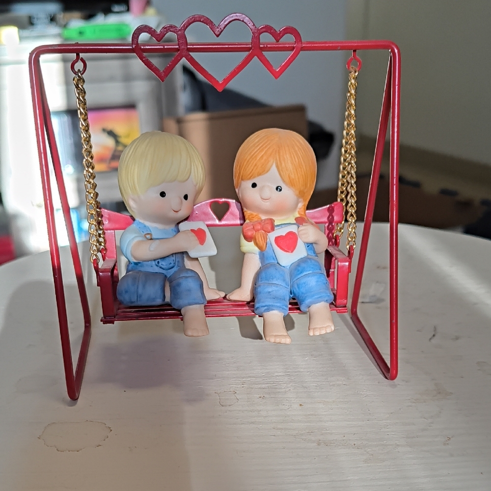 Katie And Scooter Porcelain Figurines
